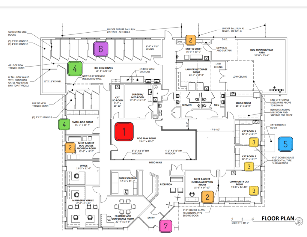 Floor Plan Numbered Heartland Animal Shelter Floor Plan Numbered Heartland Animal Shelter